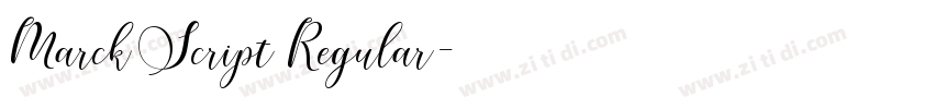 Marck Script Regular字体转换